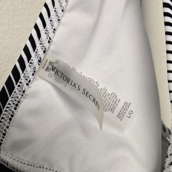 Victoria's Secret Stripe Sports Bra Black White L - Picture 6 of 8